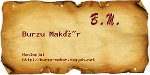 Burzu Makár névjegykártya